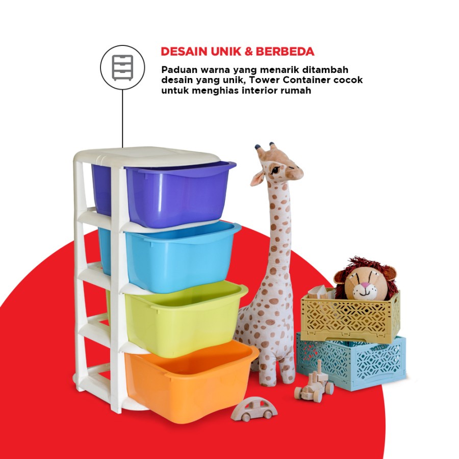Maspion Tower Container S 3 / Laci Lemari Susun 3 Tingkat