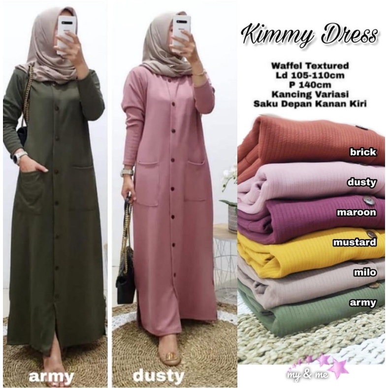 GAMIS CASUAL DRESS MUSLIM KIMMY DRESS READY