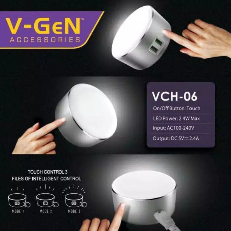 V-GeN Led Night Lamp Charger VCH-06