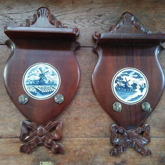 Kapstok Kayu Jati Modif Keramik Belanda