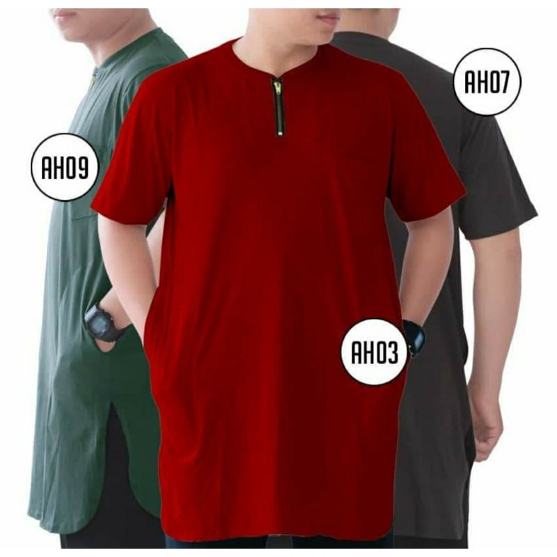 Kaos Gamis Ahad Zipper Pria Terbaru