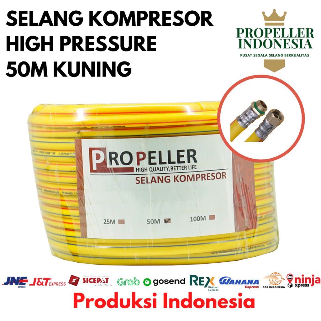 Selang Paket Kompresor Angin Selang Paket KompresorAir Kuning 50M Hose