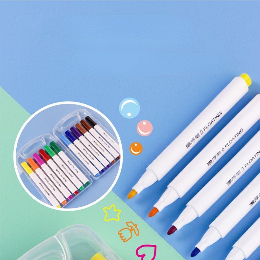 Lanfy Set Pen Lukisan Air 12warna DIY Edukasi Awal Doodle Water Floating Marker Pen