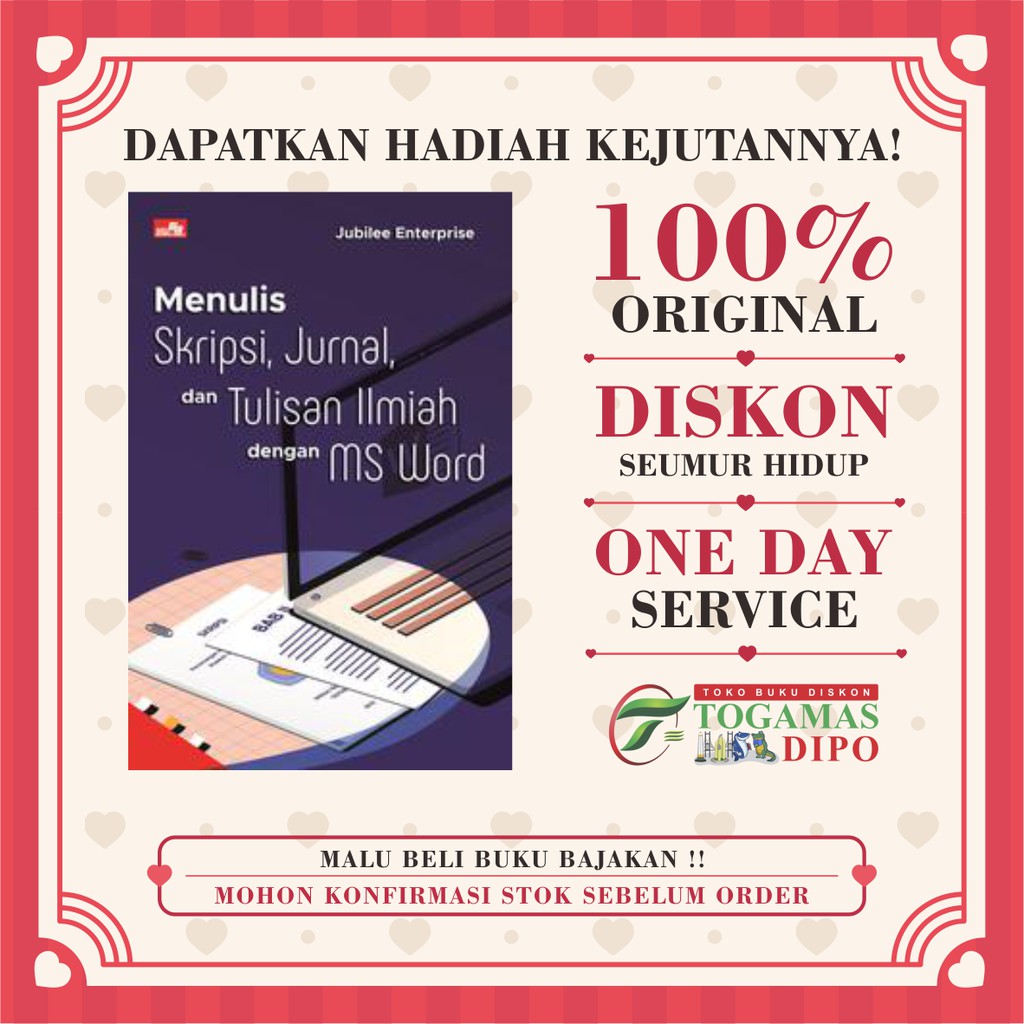Buku Menulis Skripsi Jurnal Dan Tulisan Ilmiah Dengan Ms Word Shopee Indonesia