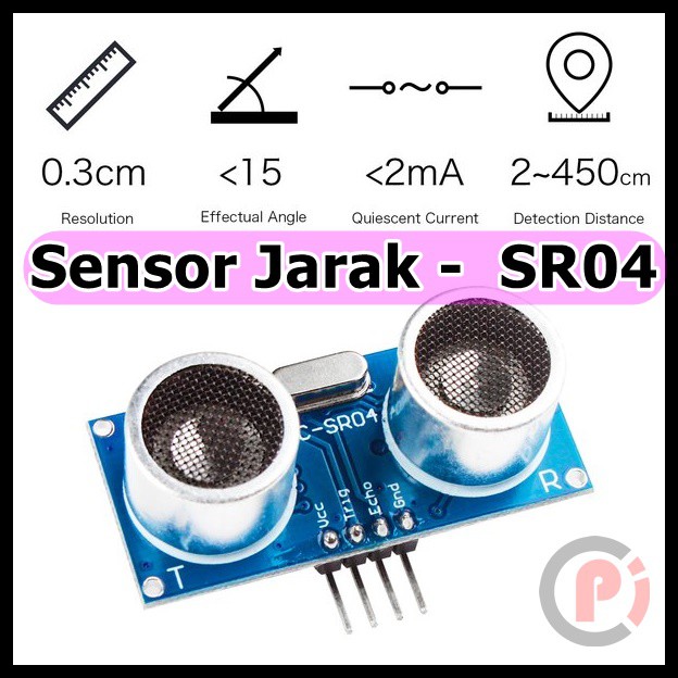 Sensor Ultrasonic HC-SR04 Ultrasonik Module SR04 Modul Pengukur Jarak