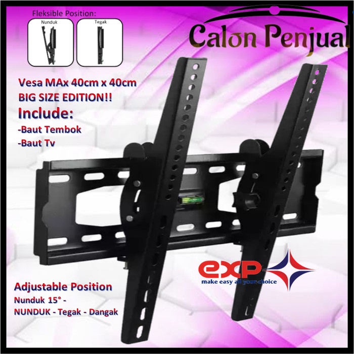 Bracket TV  COOCAA 42&quot; s/d 55&quot; waterpass GARANSI 100% COCOK!