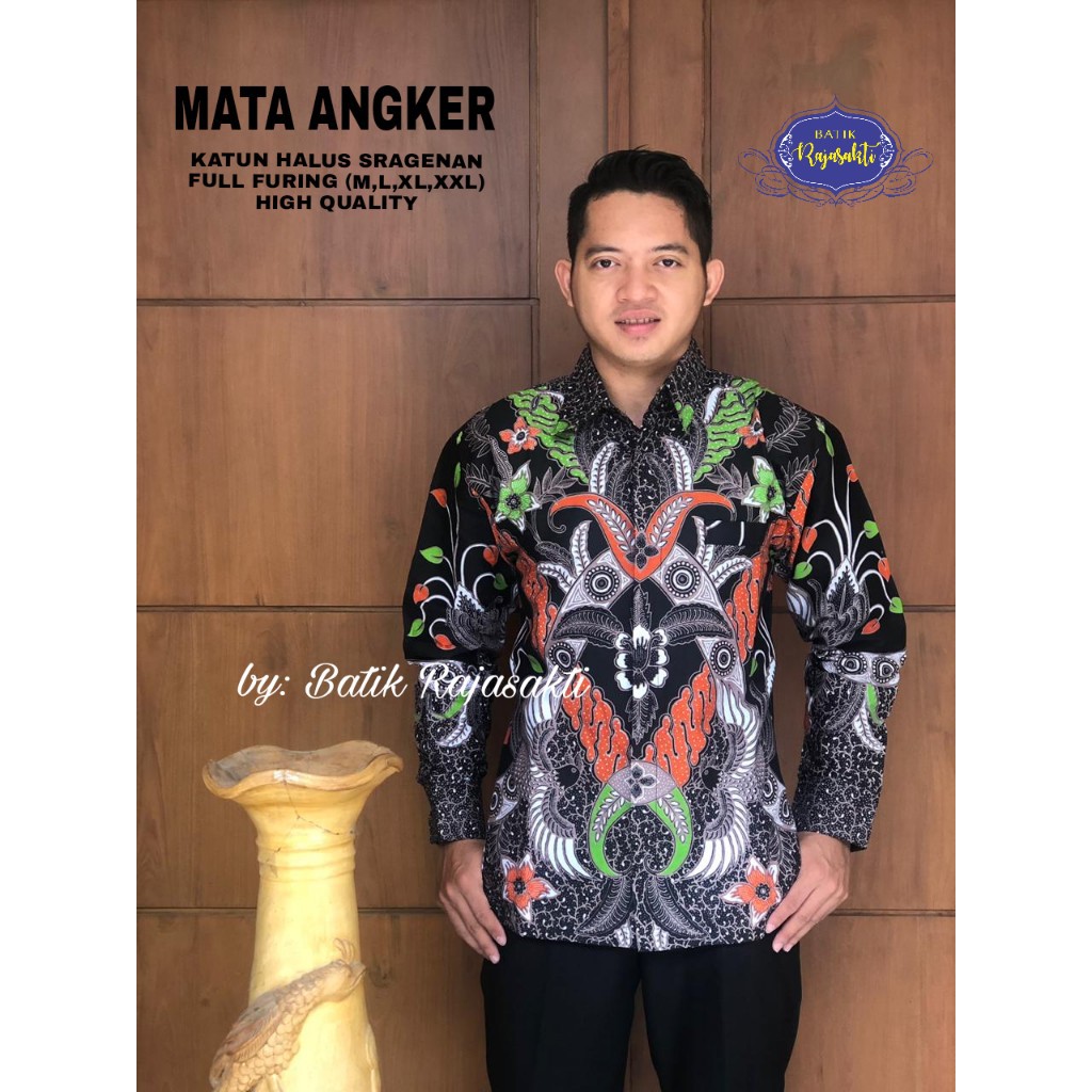 MATA ANGKER kemeja batik pria lengan panjang terbaru ORIGINAL BY RAJASAKTI