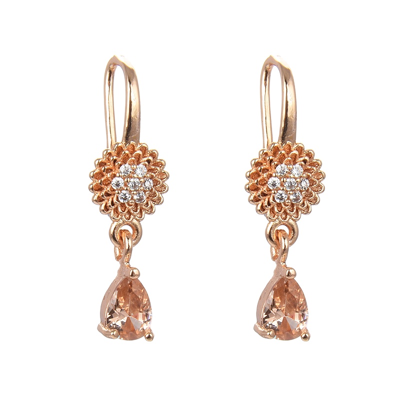 anting titanium wanita emas muda anti karat dewasa tusuk korea asli panjang dan luntur korea style selamanya dewasa 120-129e-120e-emas