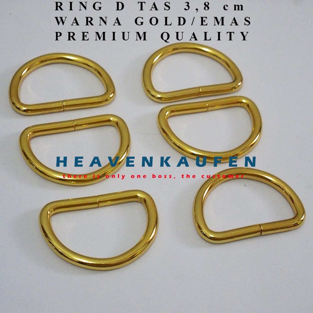 Ring D Tas 3,8 cm Warna Gold (Emas)