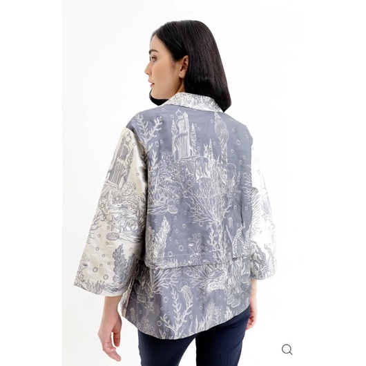 Brand New Benang Jarum x Mmehuillet El Mar Minorca Flowy skirt, Long outer yellow/pink, Boo Outer Bl