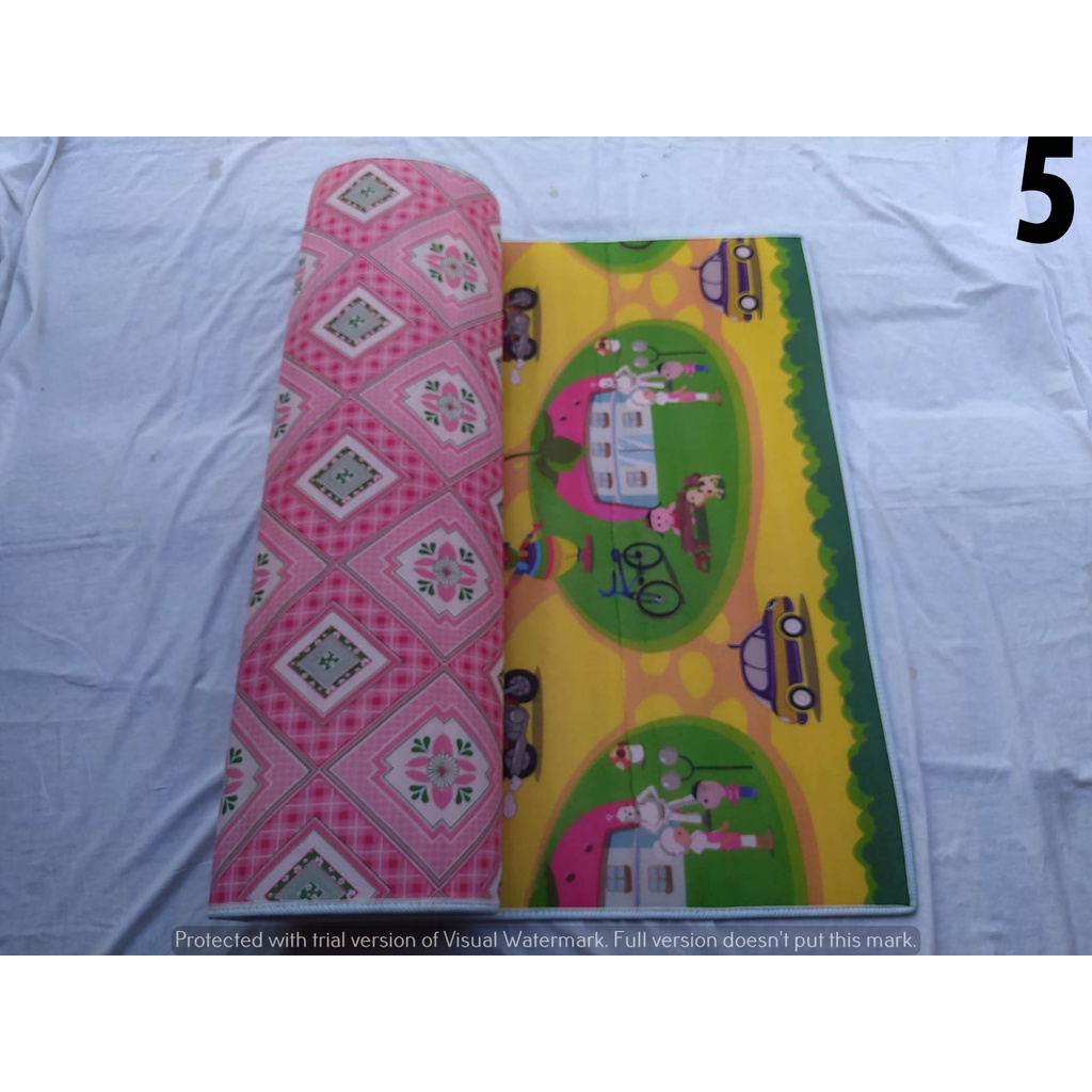 TIKAR KARPET BUSA Foam Ukuran 120x180 Motif Anak Dewasa Gambar Bolak Balik Tebal