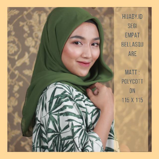 jilbab/hijab segiempat polos bellasquare polycotton murah ...