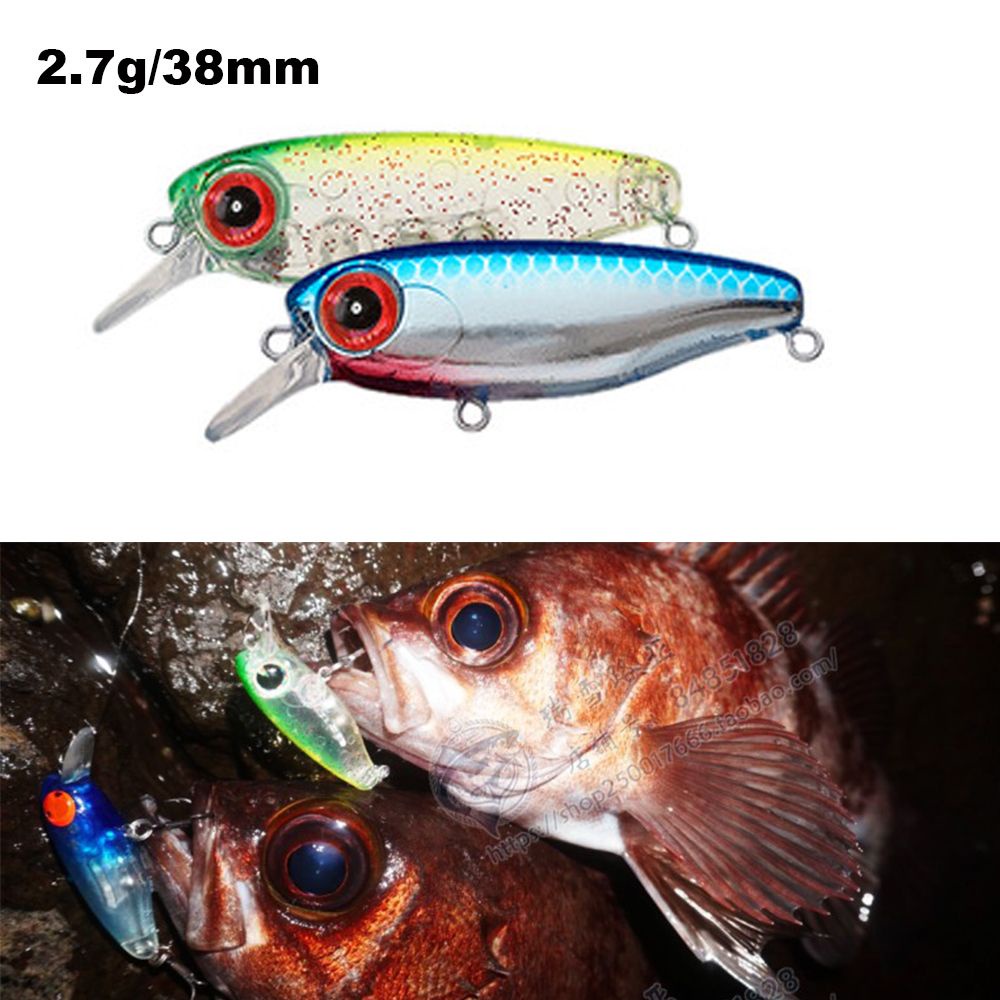 Umpan Pancing Bentuk Ikan Kecil Warna-Warni Ukuran 38mm 2.7g Untuk Outdoor