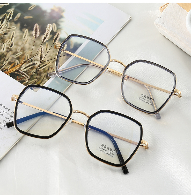 (YUZHU) COD Oversized Frame Kacamata Anti Radiasi Wanita Korean Fashion Gaya Anti Biru Kacamata Cewek