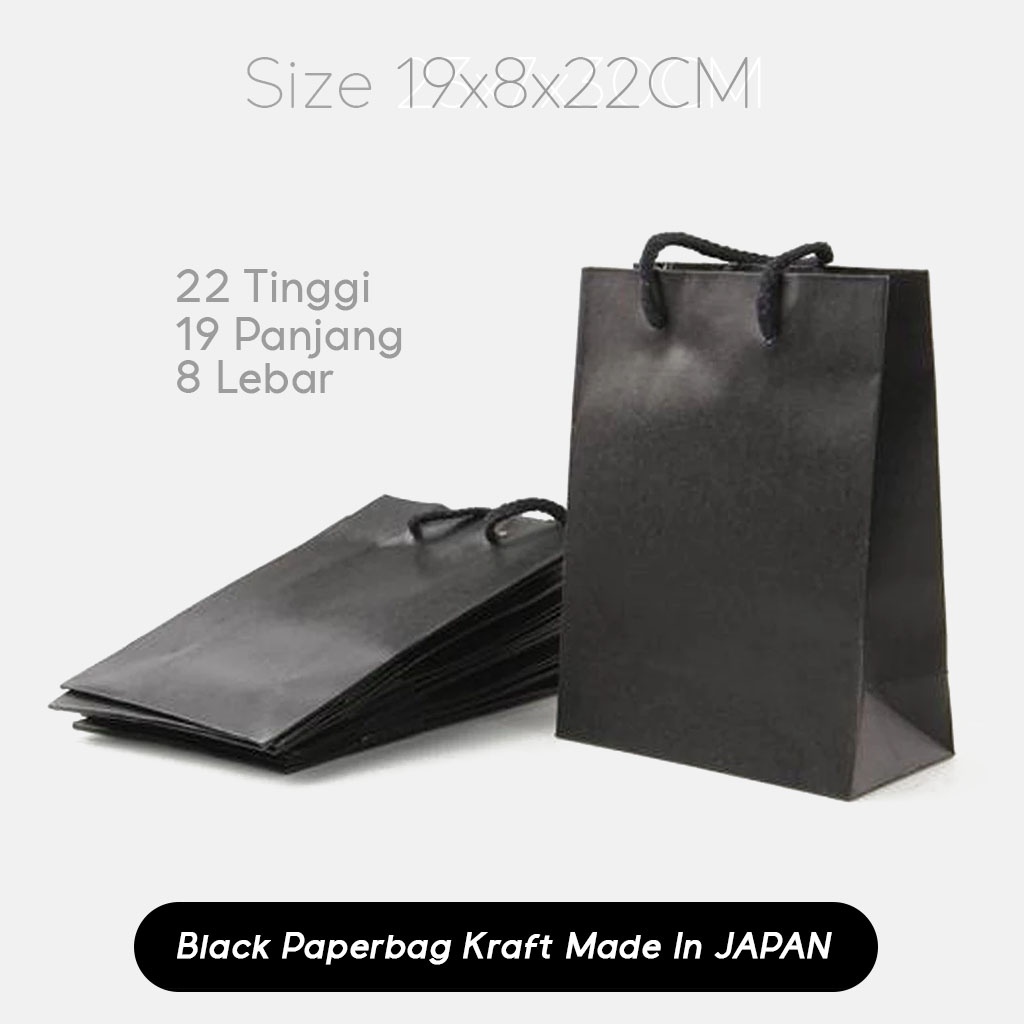 

Paper bag mini hitam 19x8x22cm / Paper bag kado souvenir packing olshop / Papper bag kertas warna hitam murah / Paperbag polos hitam packaging online shop