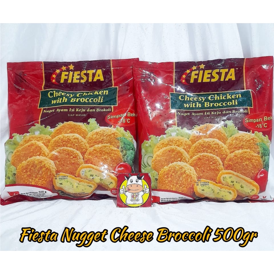 

FIESTA CHEESY CHICKEN WITH BROCCOLI 500GR - FIESTA NUGGET CHEESY WITH BROCCOLI 500GR - FROZEN FOOD - BRONTZ JOGJA