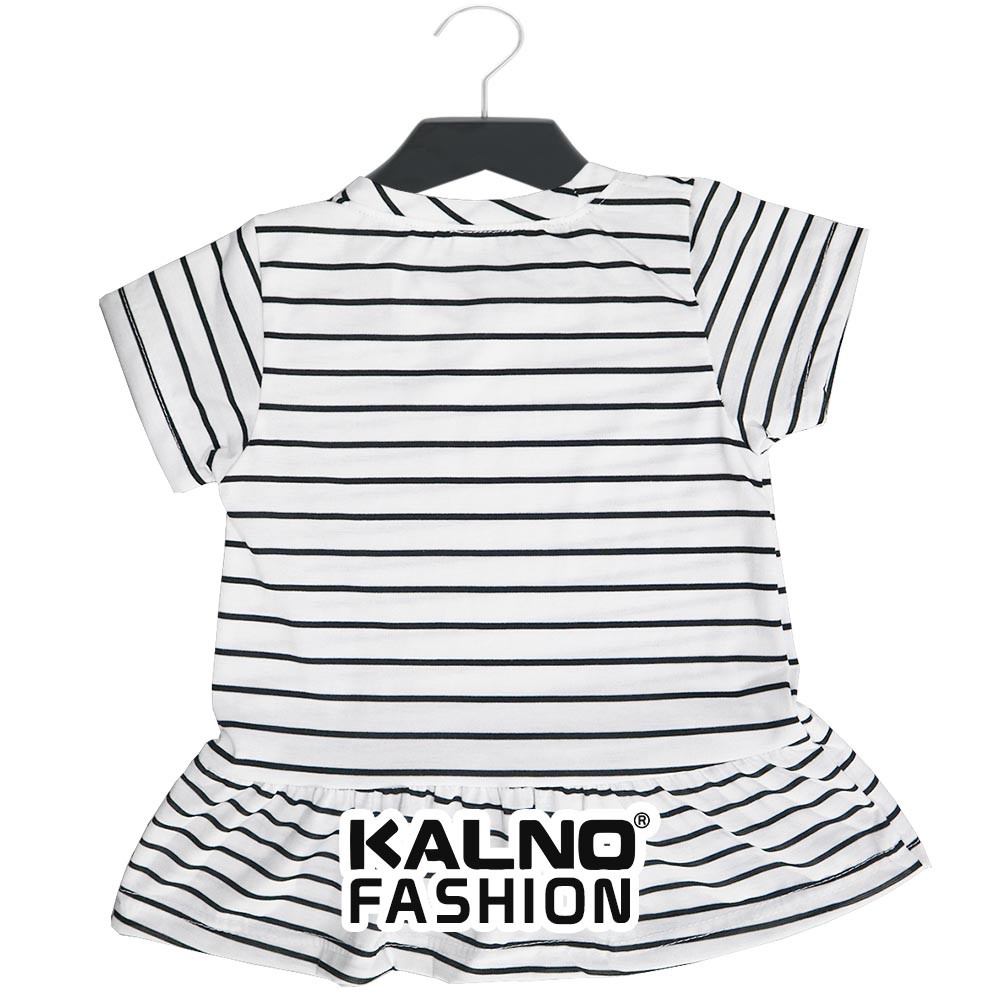 baju anak perempuan salur hitam putih ROK POLOS - Anak perempuan Umur 1 -  7 Tahun Ukuran S M L XL