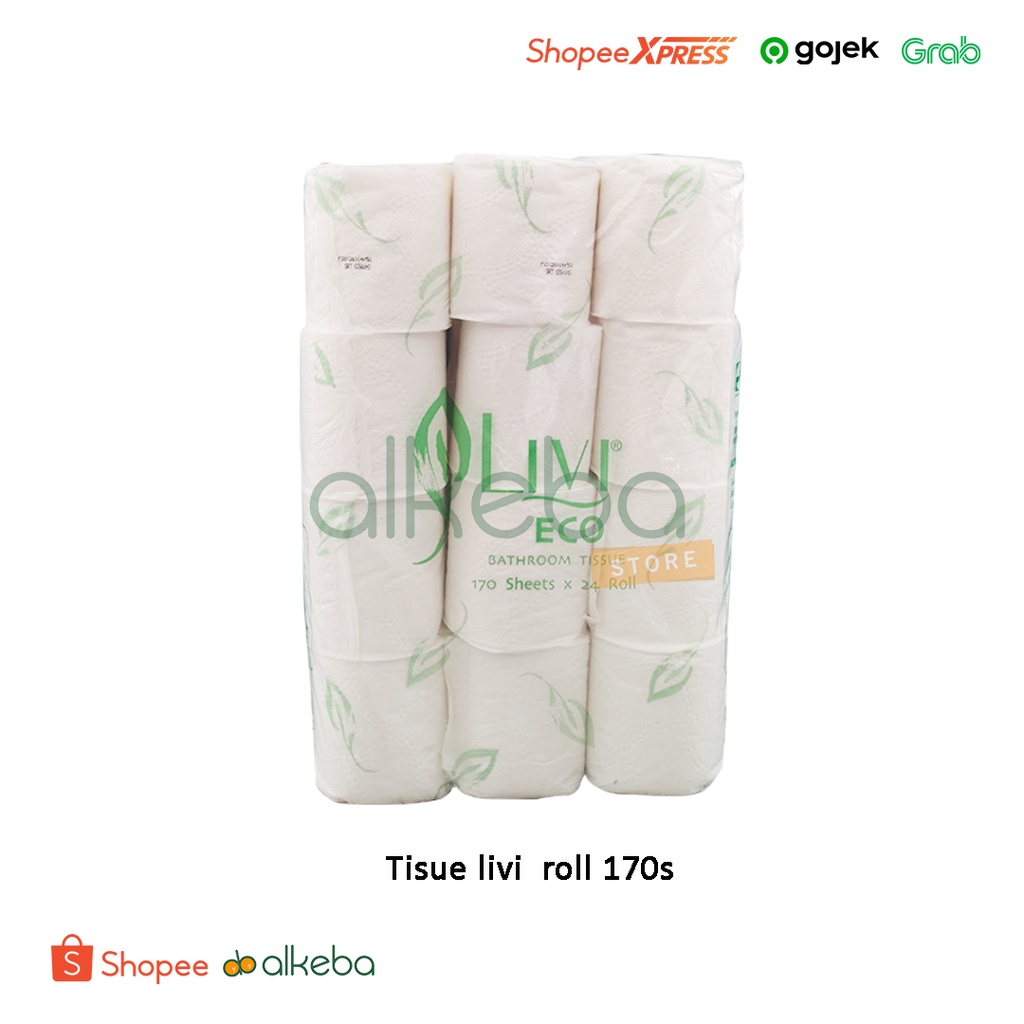 Tissue livi eco roll 170s 1 pack isi 24 roll