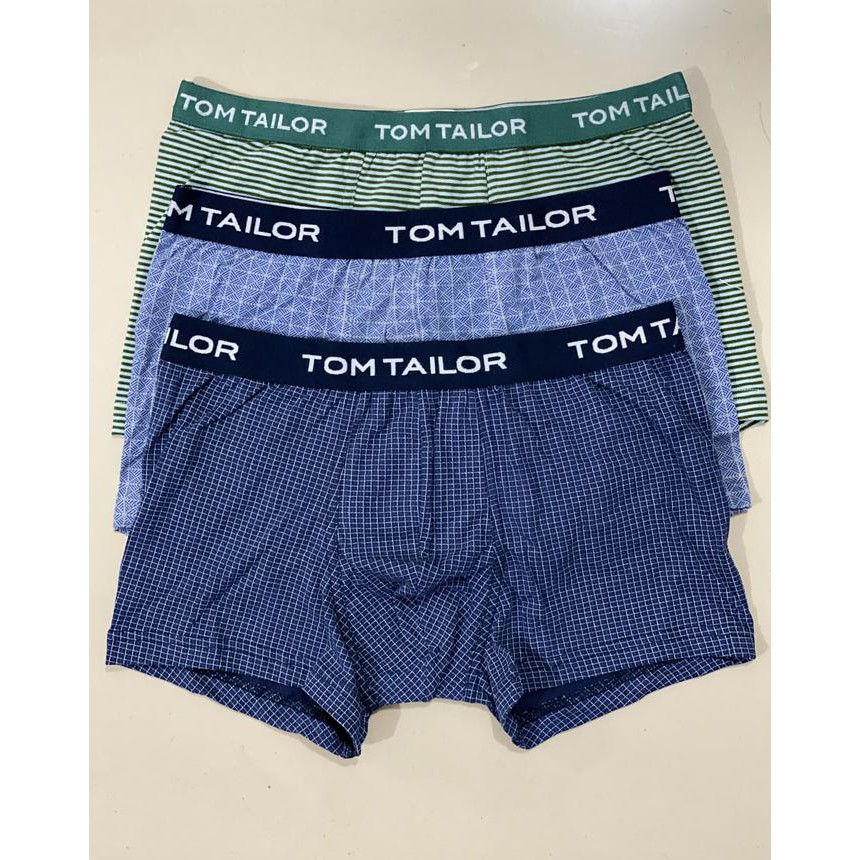 Hot Produk Tom Tailor Mens Boxer Shorts Stretch Original Cd Celana Dalam Isi 3Pcs Berkualitas