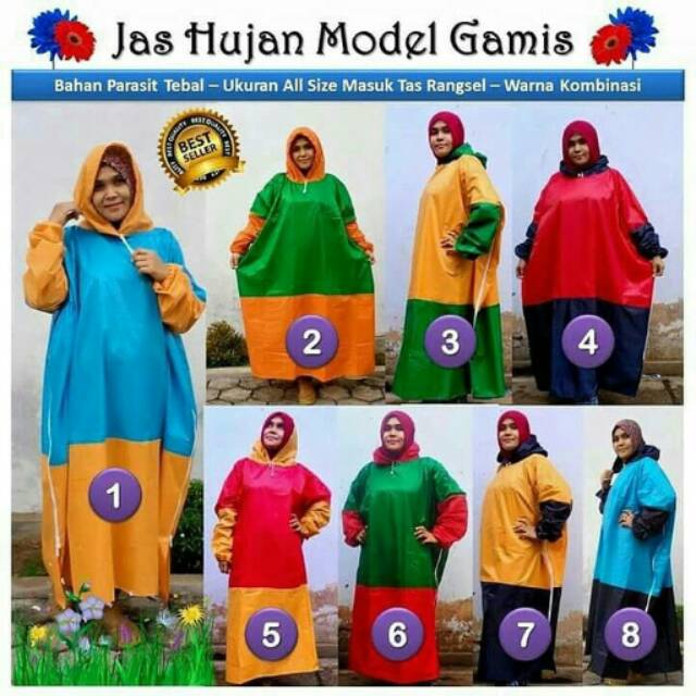 jas hujan gamis jumbo