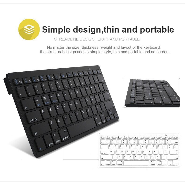 BK3001 - Universal Bluetooth 3.0 Wireless Keyboard - Battery Powered - Keyboard Tenaga Baterai AAA