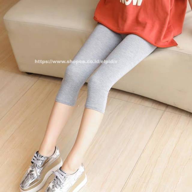 Legging Pendek 3/4 Soft Rayon Katun / Leging Pendek