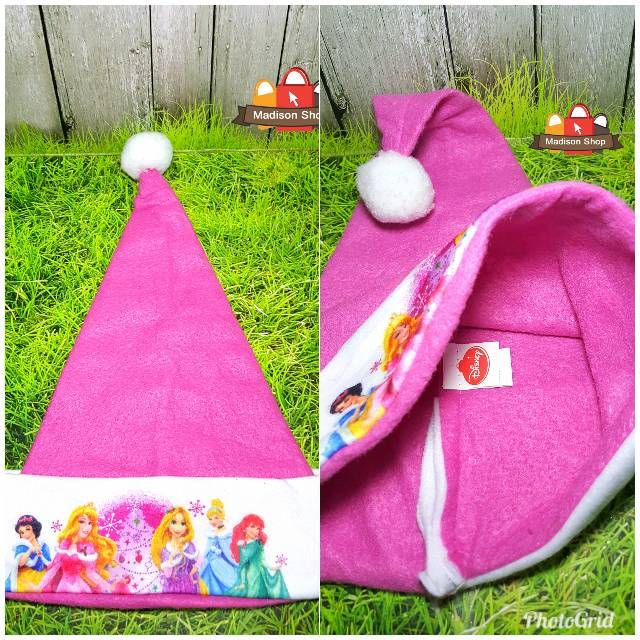 NEW TOPI NATAL DISNEY FROZEN SOFIA CARS MICKEY MINNIE  CHRISTMAS HAT HIASAN NATAL DISNEY ORIGINAL