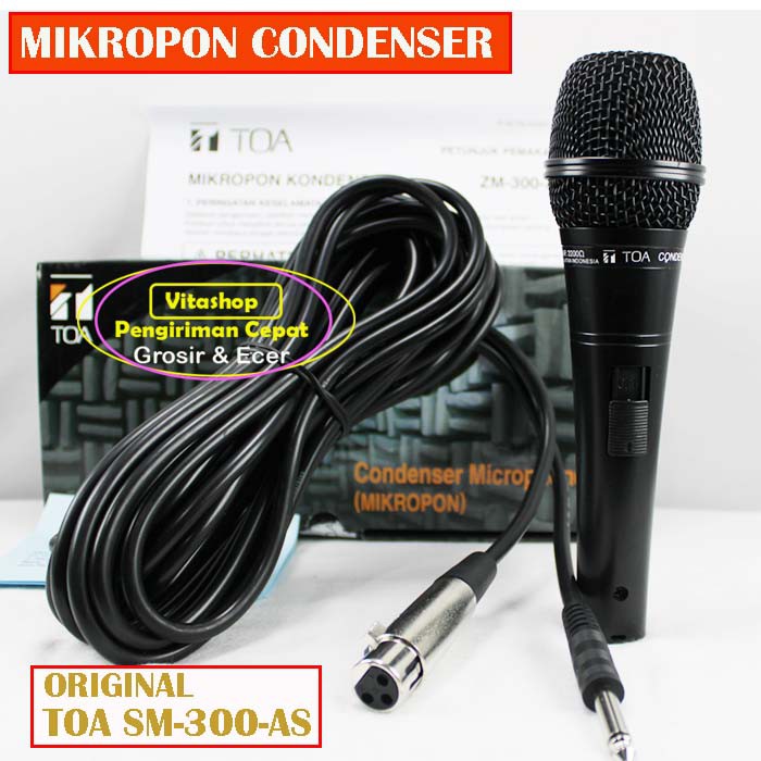 Toa ZM-300-AS Condenser Microphone Mic / Mik Kabel Mikropon Bergaransi