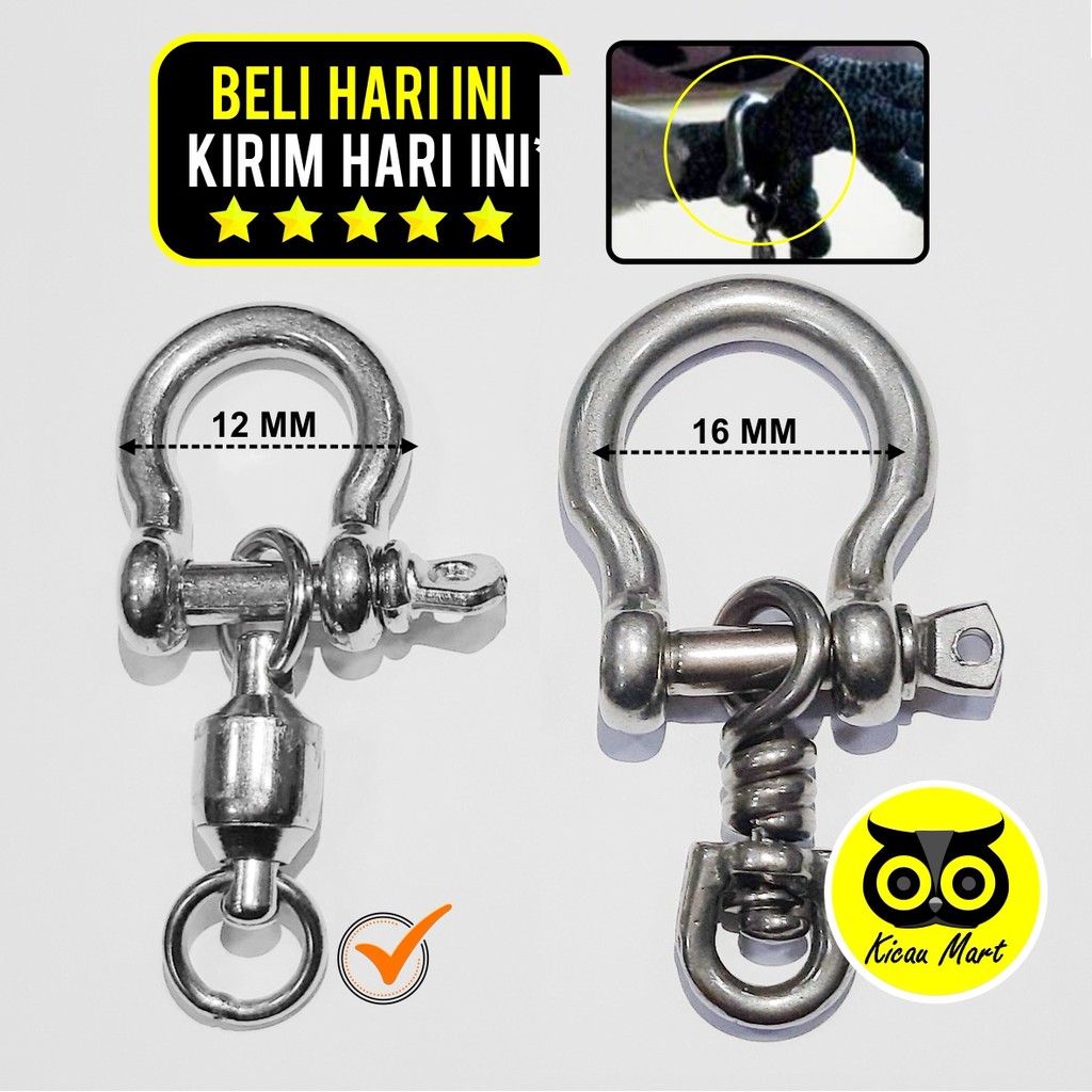 RING OMEGA 12 MM 12MM BORGOL BESI PENGAMAN GELANG KAKI BURUNG BAYAN AFGREY KAKATUA MEDIUM ROGRB