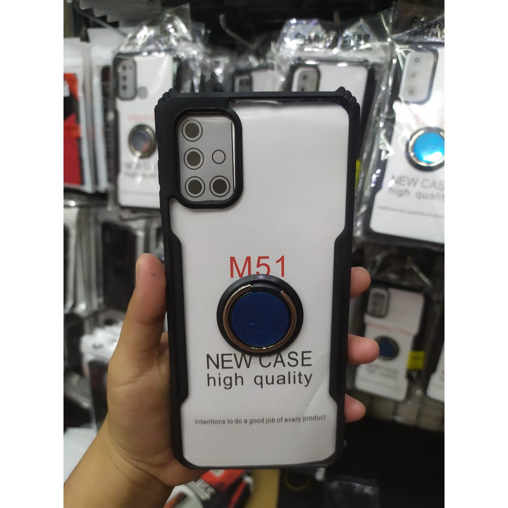 Fuze Case Ring Shield Shockproof Black SAMSUNG M51/Softcase Ring Bening SAMSUNG M51