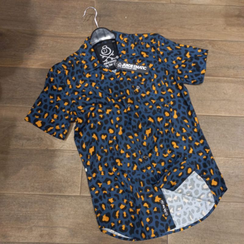 Kemeja Juice Ematic Leopart Navy