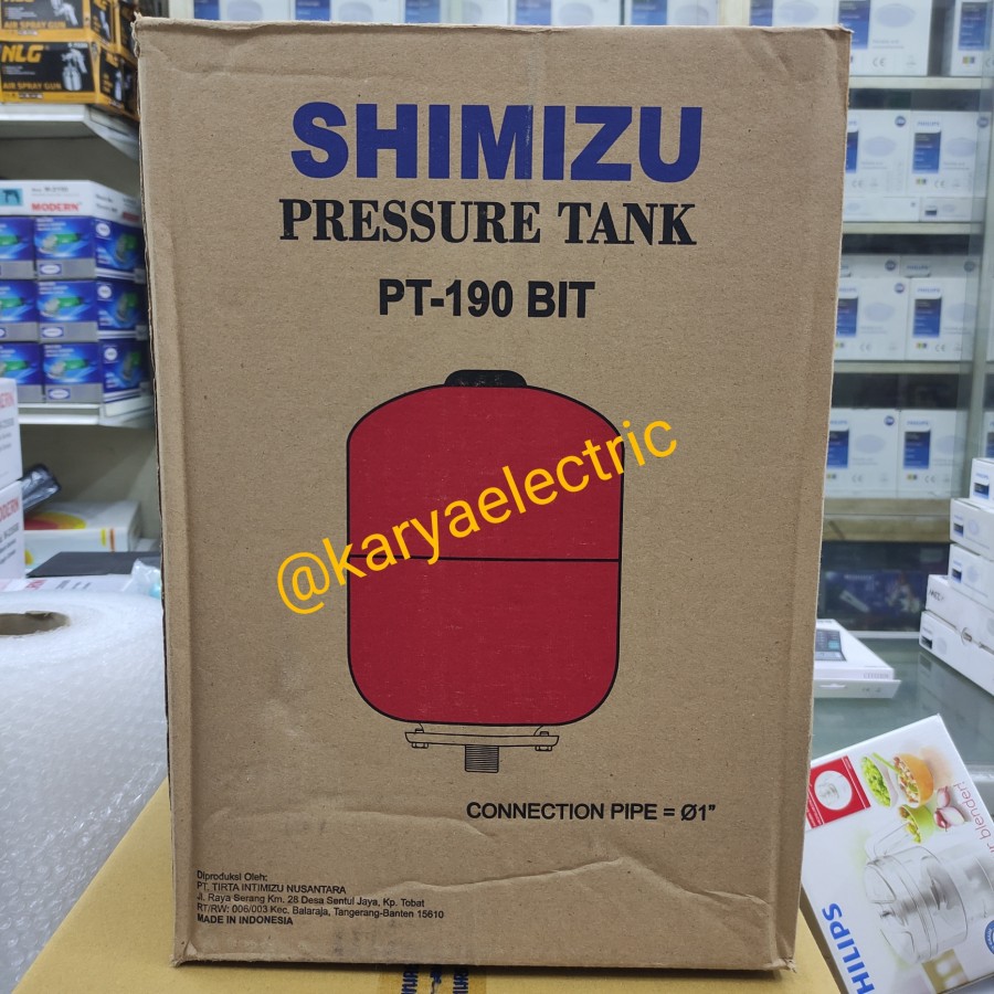 TANGKI POMPA AIR SHIMIZU PT-190BIT 19LITER TABUNG PRESSURE TANK