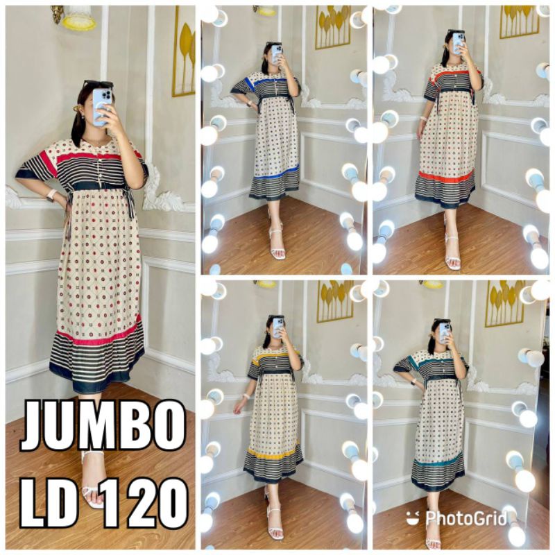 Daster Nabil Jumbo - Dress Nabil Jumbo Terbaru - Nabil Dress - Dress Arken - Daster Viral Kekinian