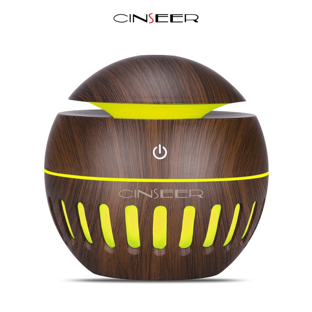 CINSEER humidifier air 130ml aromaterapi diffuser model bulat kecil garis no remote (tidak free oil)-Cinceer Garis Tua