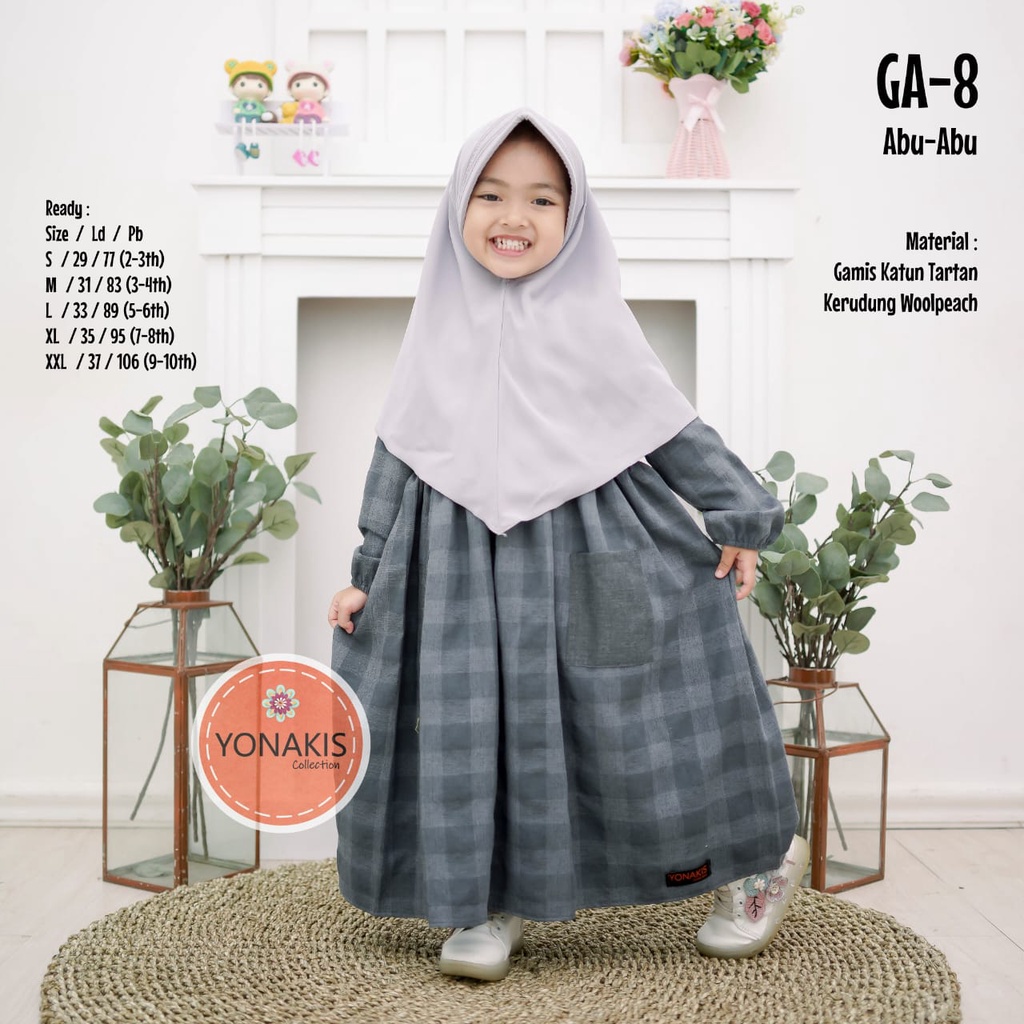 GA-8 DRES GAMIS anak muslim original produk by yonakis