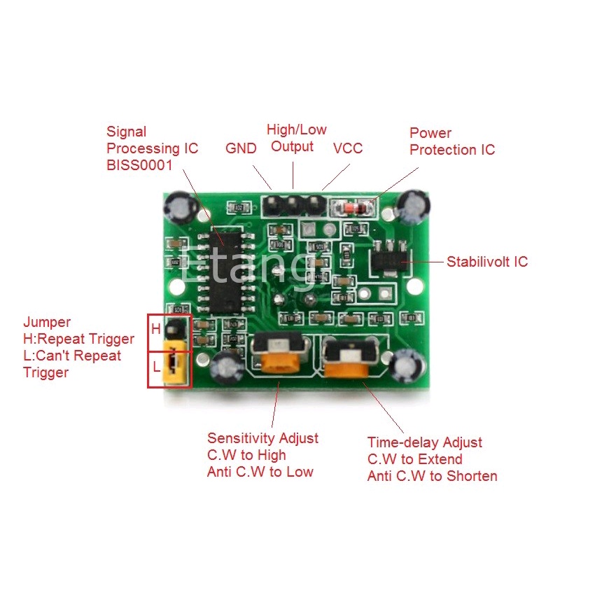 [HAEBOT] PIR Sensor Phyroelectric HC SR501 Infrared Sensor Gerak 3 Pin 5V Arduinoo Module Modul Motion Detection