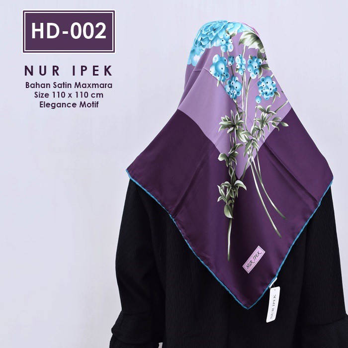 Kerudung Satin Segiempat / Segiempat Motif / Jilbab Nuripek ASLI