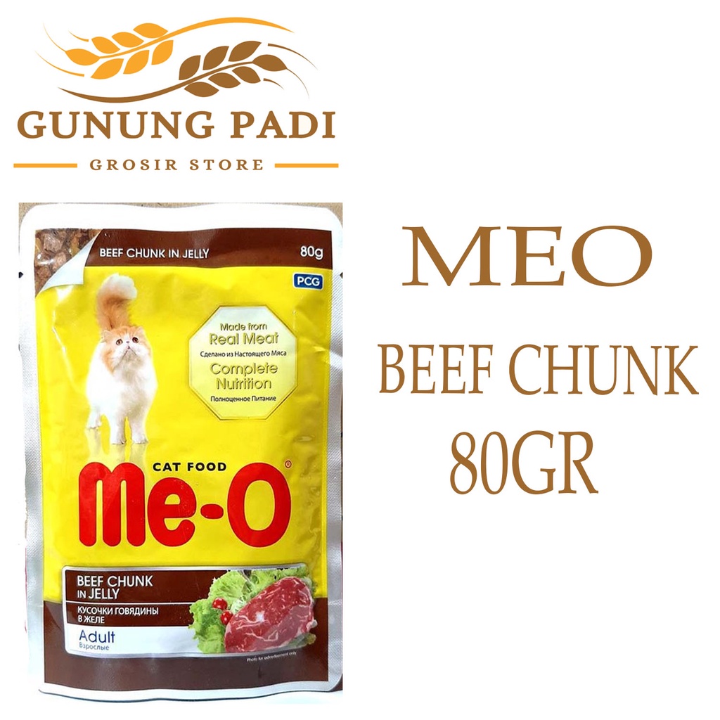 Meo Pouch Beef Chunk 80gr
