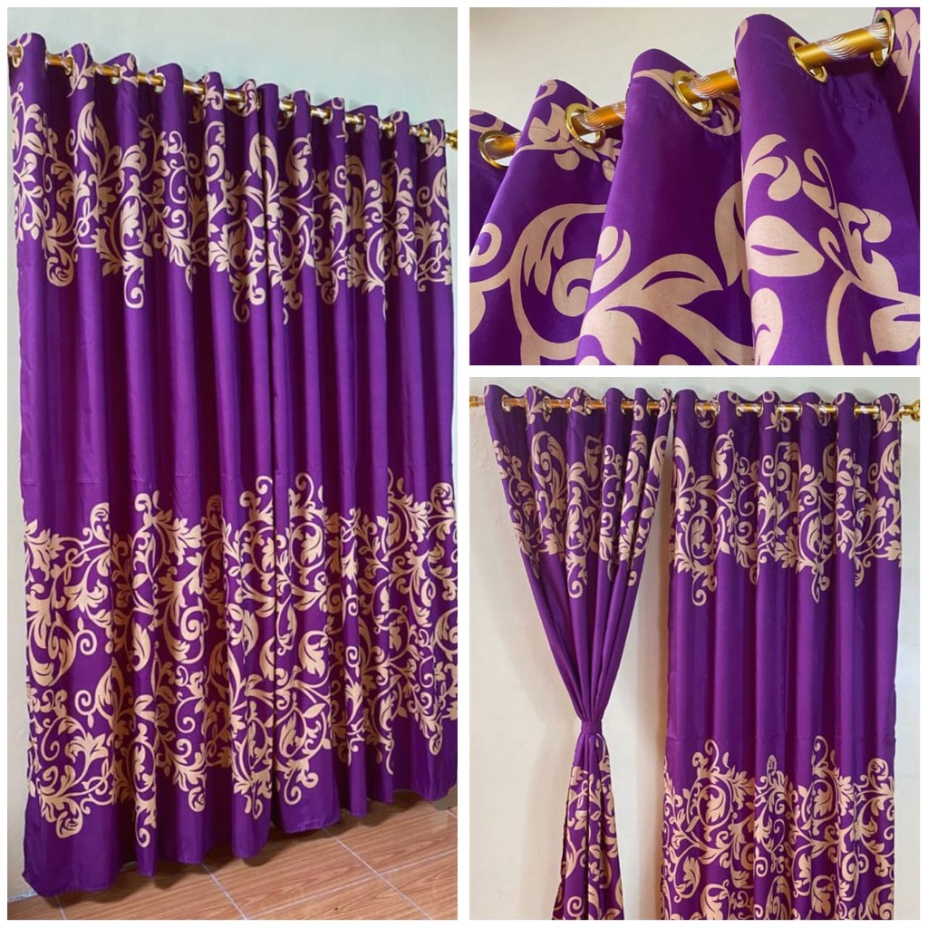 GORDEN JENDELA RUANG TAMU 1 SET GORDEN SMOKRING 12 RING UK 135X220