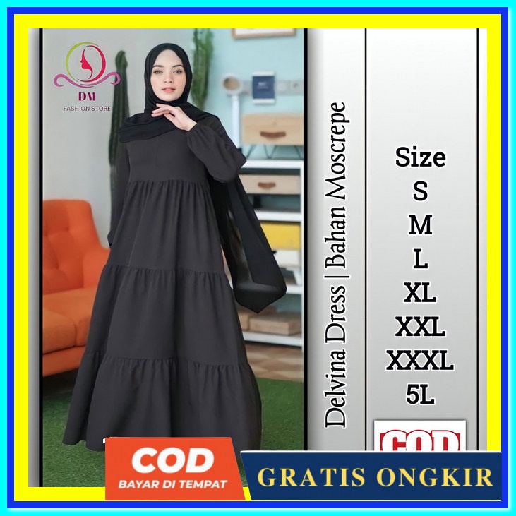 Gamis Remaja Pesta Mewah Kekinian Premium Jumbo Syar'I Wanita Terbaru 2021 Polos Maxi Dress Polos Ju
