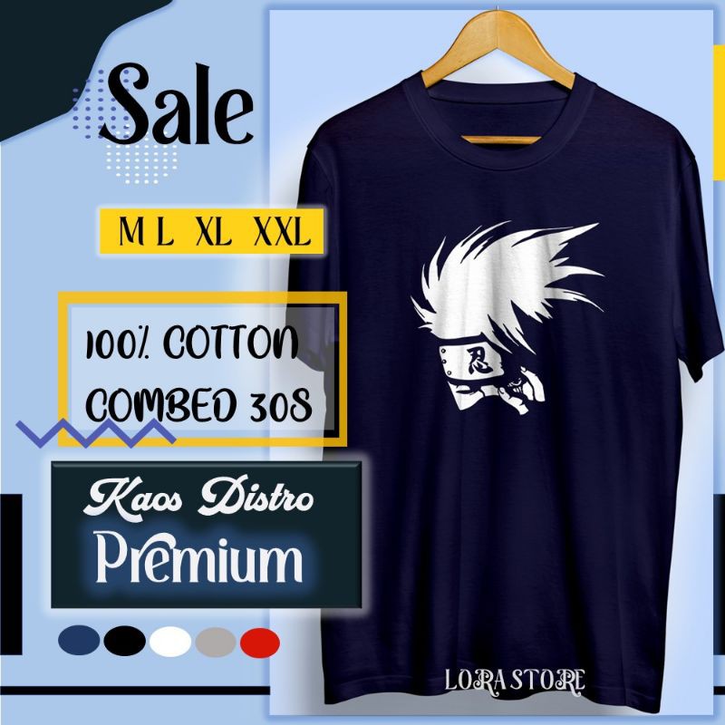 KAOS DISTRO NARUTO ANIME KARTUN COWOK DEWASA REMAJA PREMIUM TERBARU KEREN KEKINIAN TSHIRT