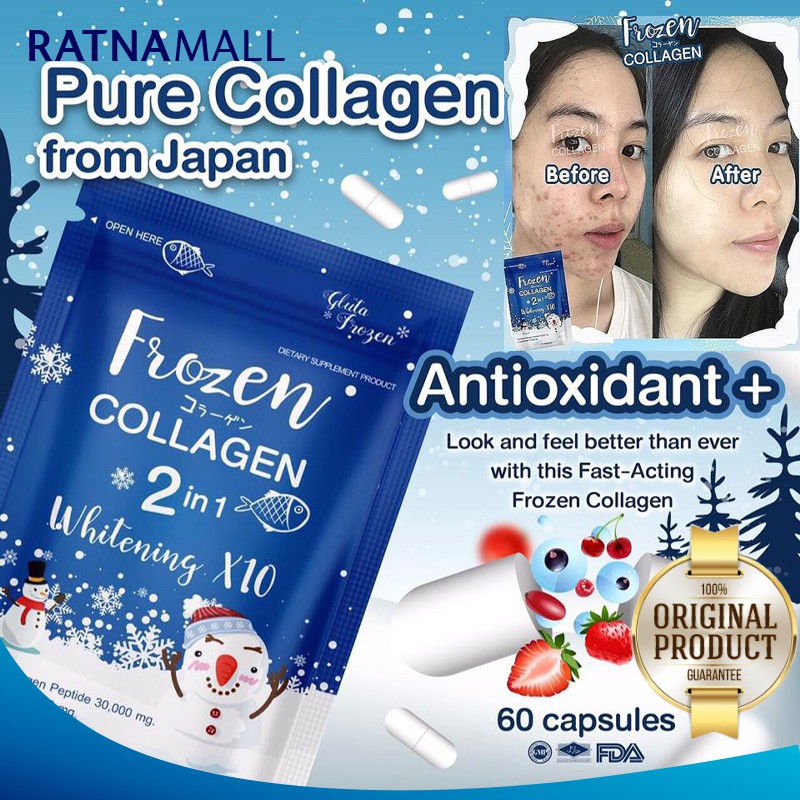 RATNAMALL Frozen Collagen Isi 60 Kapsul/ Frozen Collagen Aslli Thailand /Kolagen Badan Permanen Asli
