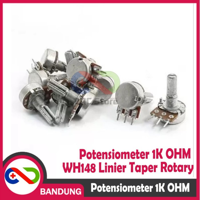 POTENSIO POTENSIOMETER 1K 1KOHM WH148 LINIER TAPER ROTARY