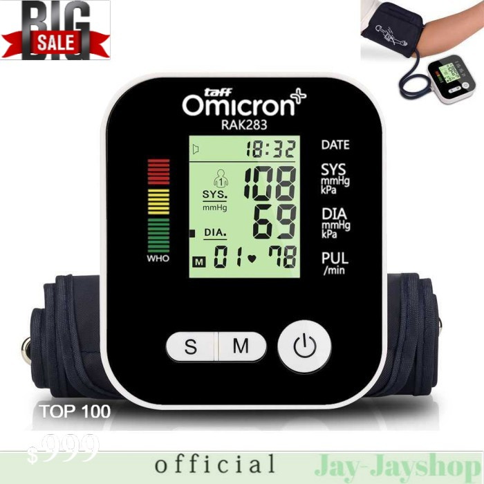 TaffOmicron Pengukur Tekanan Darah Tensi Blood Pressure RAK-283