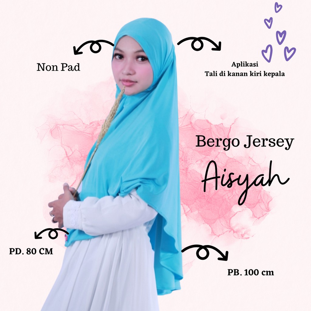 Jilbab Instan Bergo Instan Jersey Aisyah-1