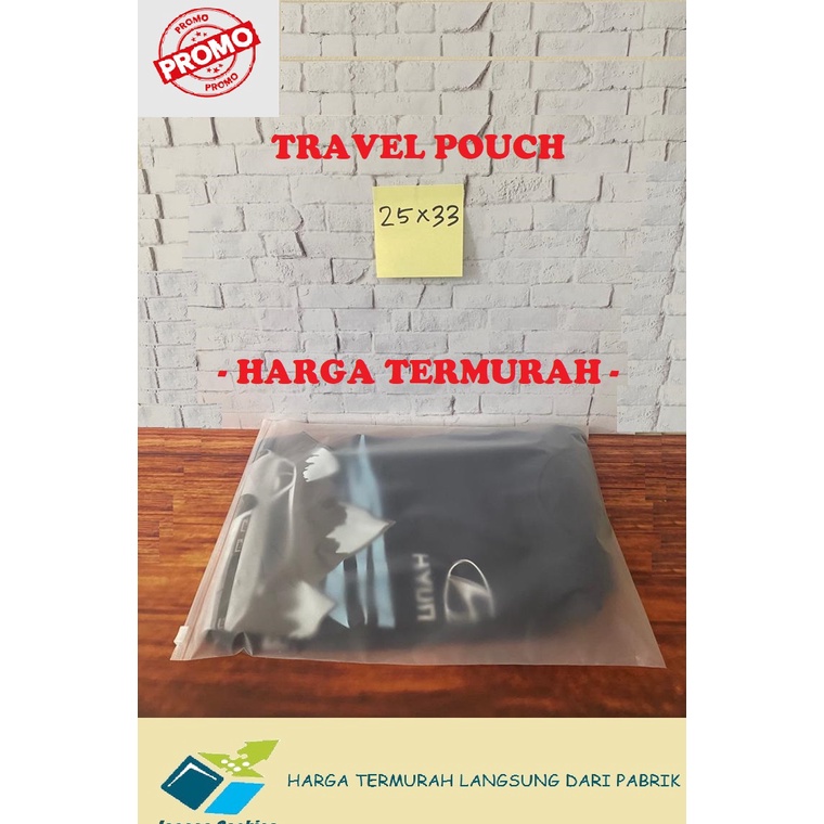 TRAVEL POUCH MATTE ZIPPER UKURAN 25 CM X 33 CM