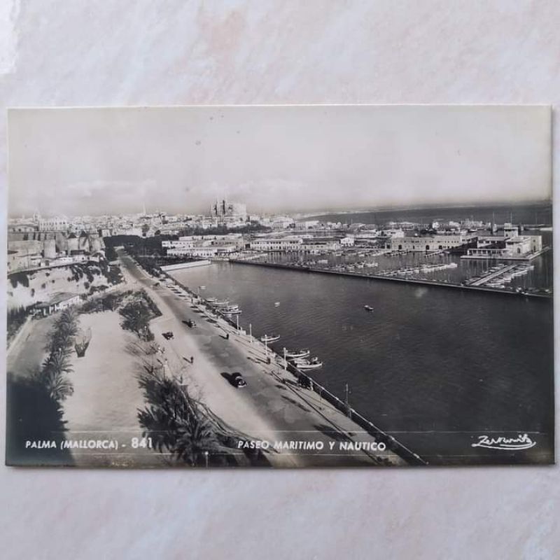

Kartu Pos Kuno Jadul Lawas Palma Mallorca Paseo Maritimo Nautico tahun 1950 an