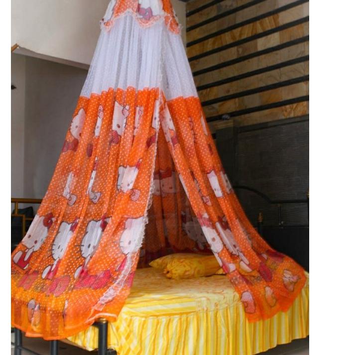 Diminati KELAMBU ROTAN GANTUNG KARAKTER  RING BULAT BESAR SIZE JUMBO KING 180x200 KELAMBU  .