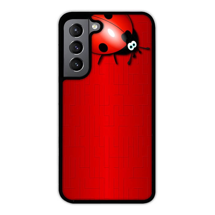 Casing Case Samsung Galaxy S22 S21 S20 Ultra, S22 S21 S20 S10 S9 Plus, S21 S20 FE Ladybug Red F0056