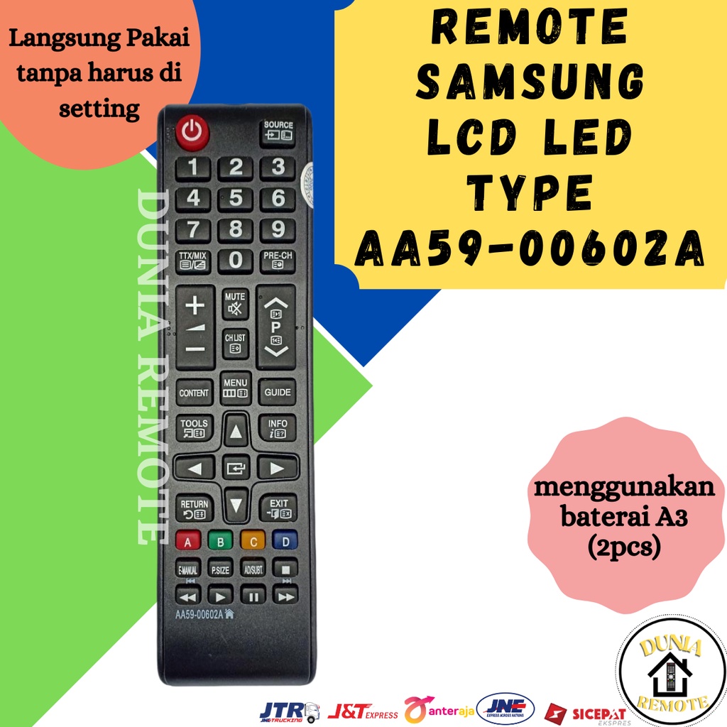 Remot Remote TV Samsung LCD LED Smart TV NETFLIX Youtube NON Voice tanpa setting